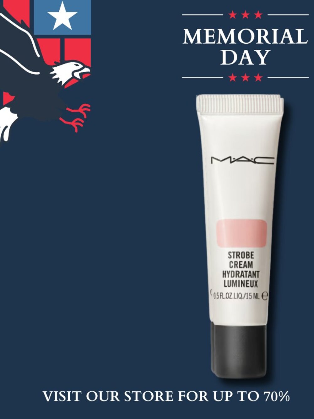 MAC Strobe Cream Hydratant Lumineux Pinklite 0.5 fl oz
